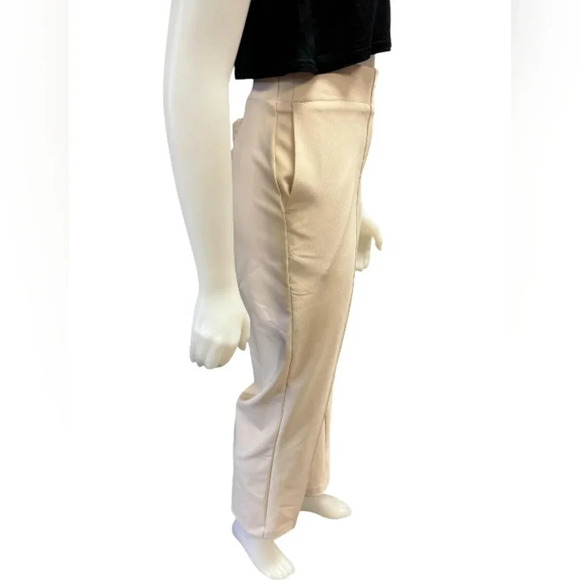 Rachel Zoe NWT Cream Colored Straight Leg Pleated Trousers - Picture 2 of 8